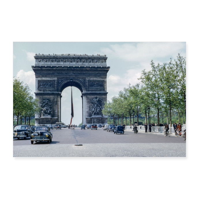 Arc de Triomphe Poster 90x60 cm - white