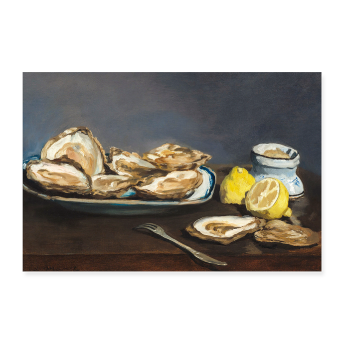 Oysters Poster 30x20 cm - white